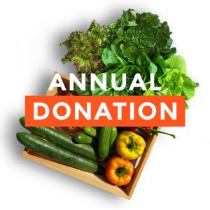 Fresh vegetable donation to families & communities in need every week for a year.